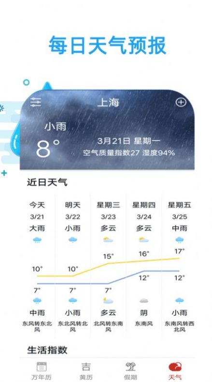 天气预报查询APP，一周天气预报便捷下载，生活一手掌握