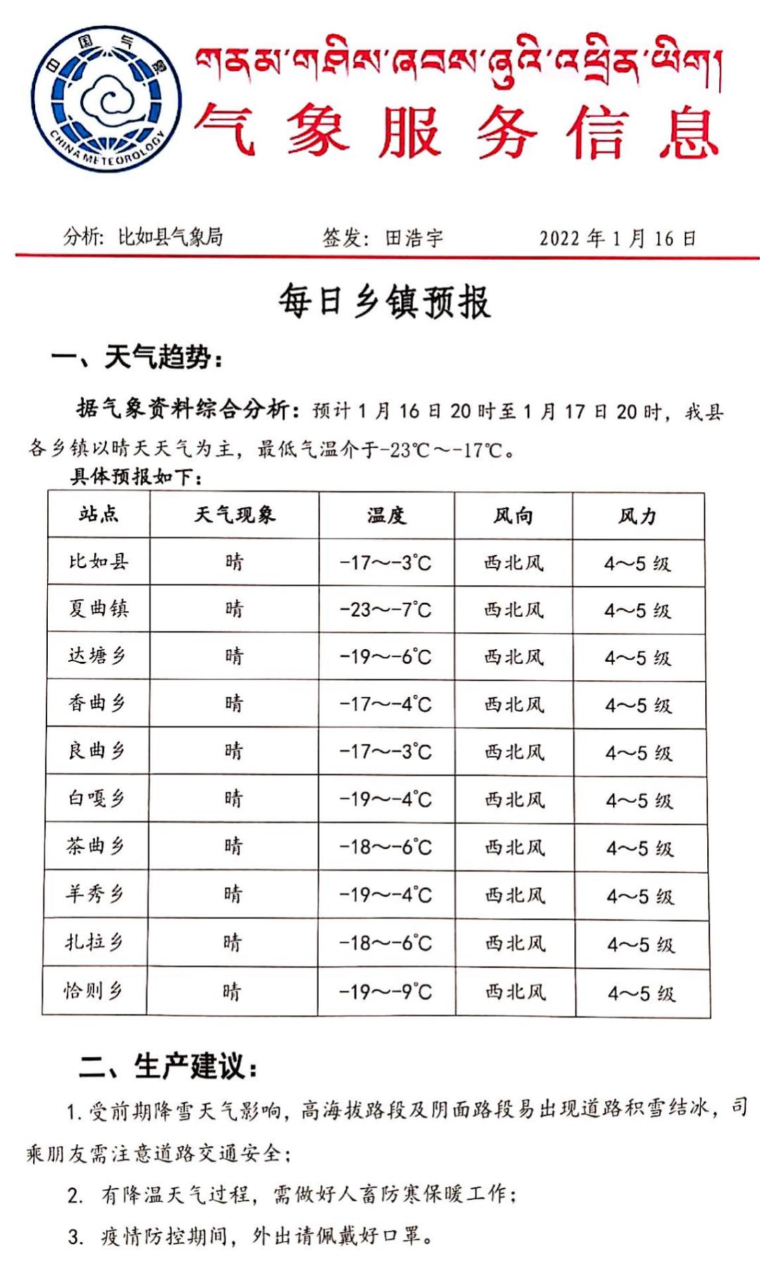 帮玛村天气预报更新通知