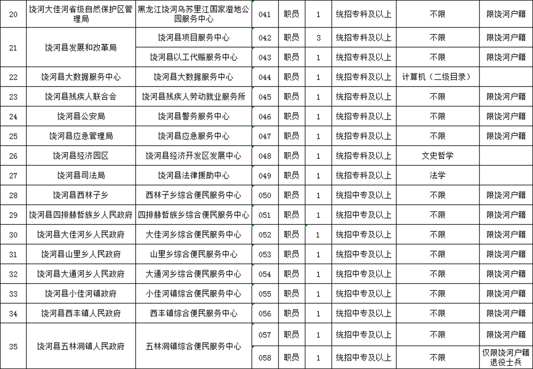 长白朝鲜族自治县数据和政务服务局招聘公告及详细信息解析